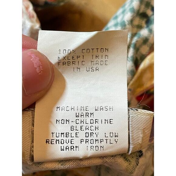 Vintage Rare Editions Girls Dress Floral Green. Pink Trim. USA! Size 6 - Picture 5 of 7